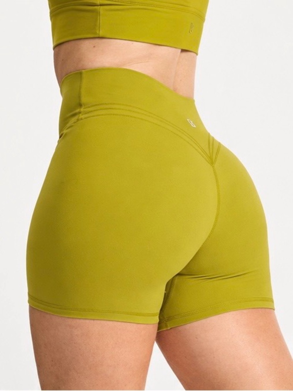 Buff Bunny Lime Green Micro Legacy Biker Short 4" XL Gymrat Workout Athletic